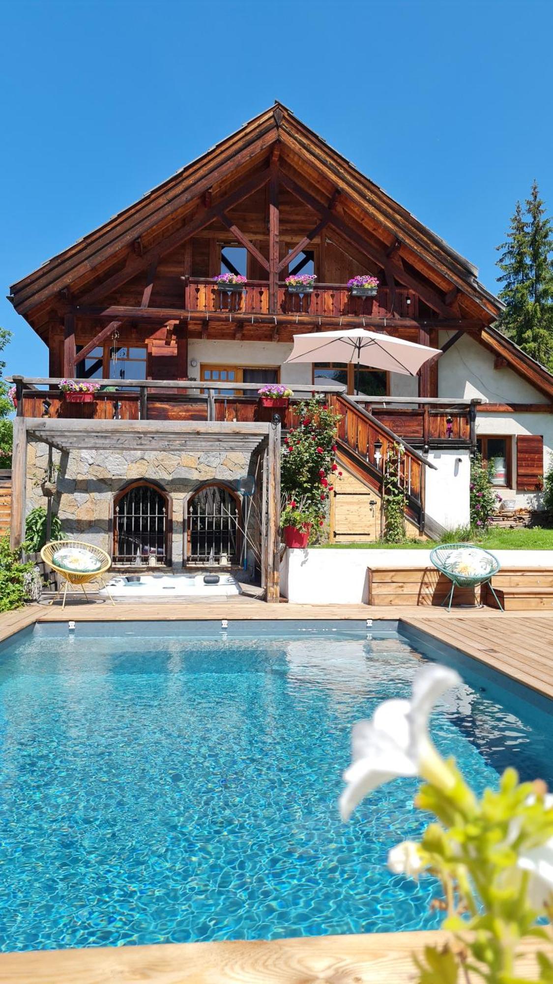 Chalet Serre Cambeou Piscine&Spa سا شيفري المظهر الخارجي الصورة